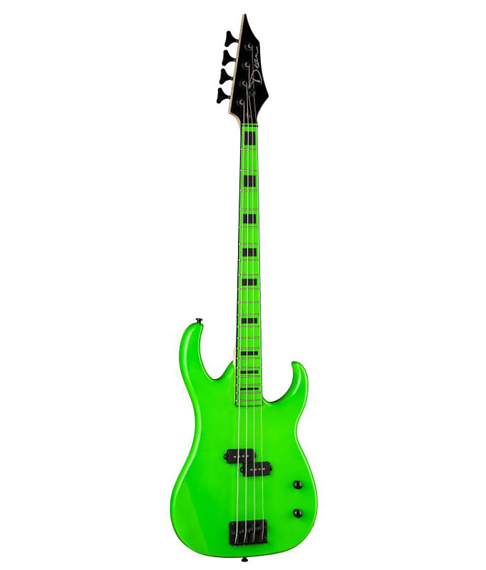 Dean Custom Zone 4 String Bass Nuclear Green Czone Bass Ng New Fre Wire Meets Wood Guitars