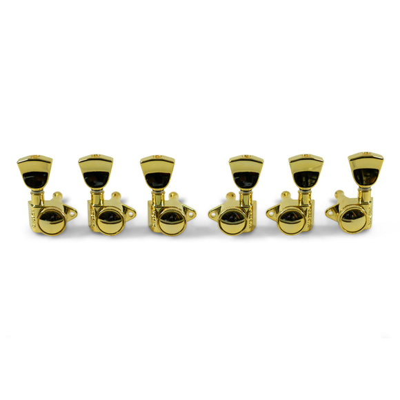 Grover 3 Per Side Roto-Grip Locking Rotomatics Gold With Keystone Buttons