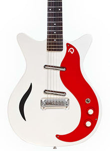 Danelectro'59M Spruce White Pearl/Red New, Free Shipping, D59MSPRUC-WH/RD