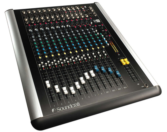 Soundcraft SPIRIT M8 8-channel Mixing Console, 8 mono inputs, 4 stereo inputs, 4 stereo returns