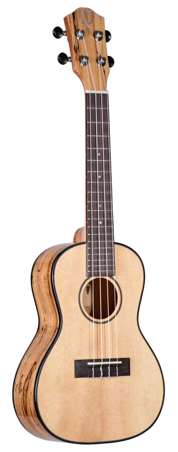 Teton TC130SMG Concert Ukulele, Solid spruce top, spalted maple back and sides